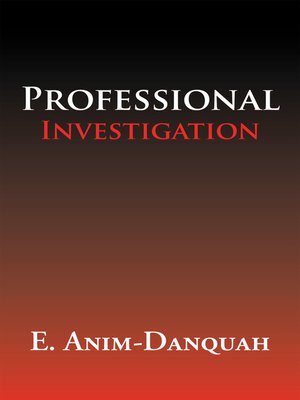 cover image of Professional Investigation